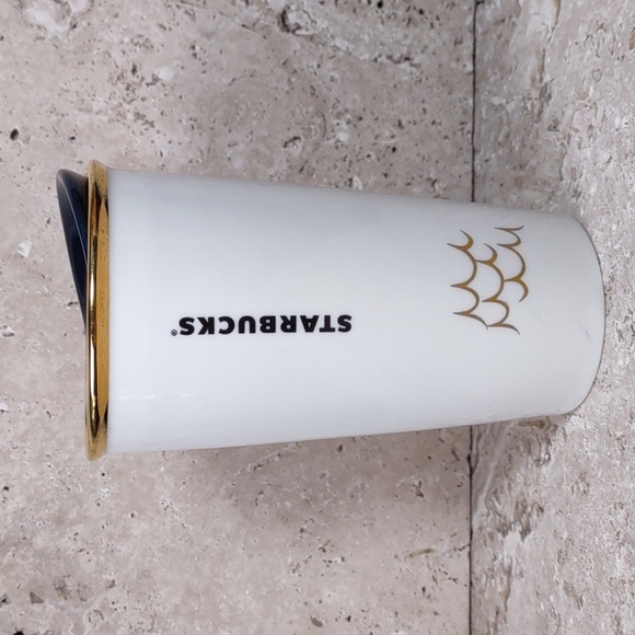 Starbucks 2015 Anniversary Crown Siren 10oz Ceramic Tumbler - Picture 2 of 6